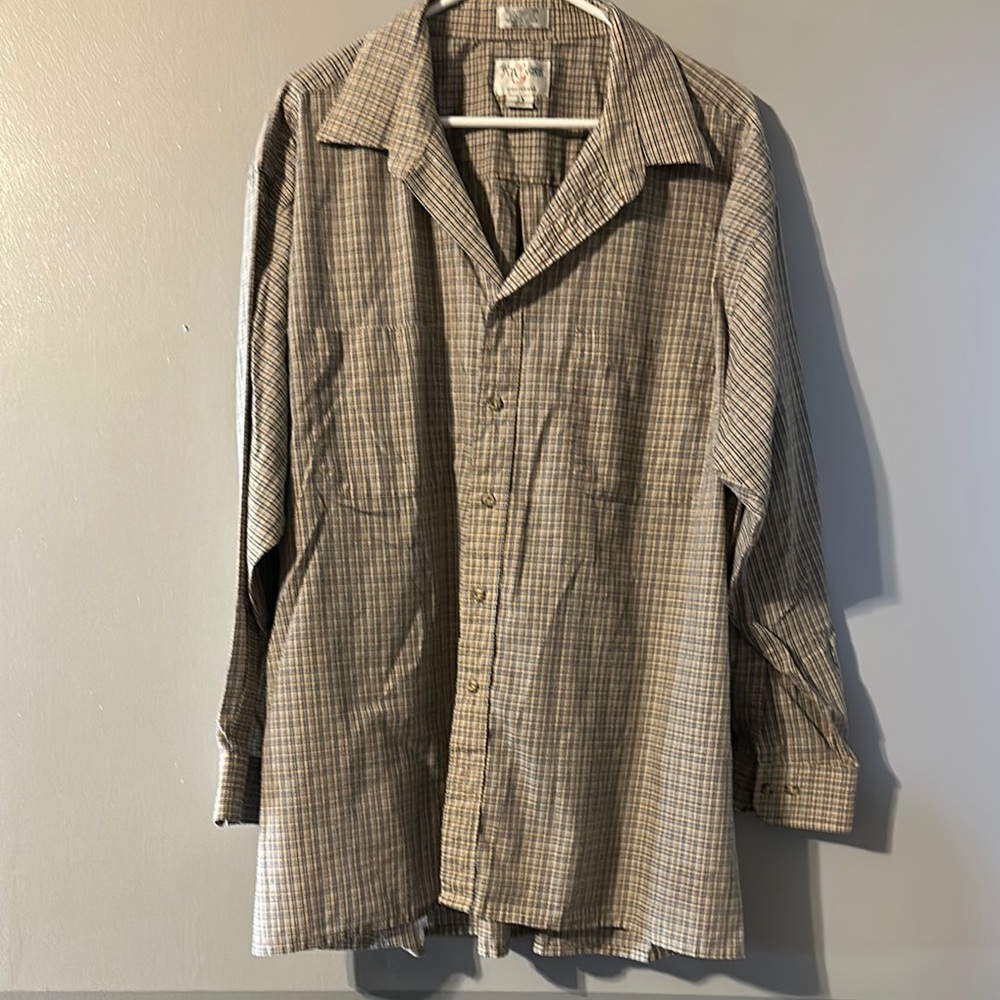 Fox Fire Men's Checkered Button-Up Shirt Size 2X